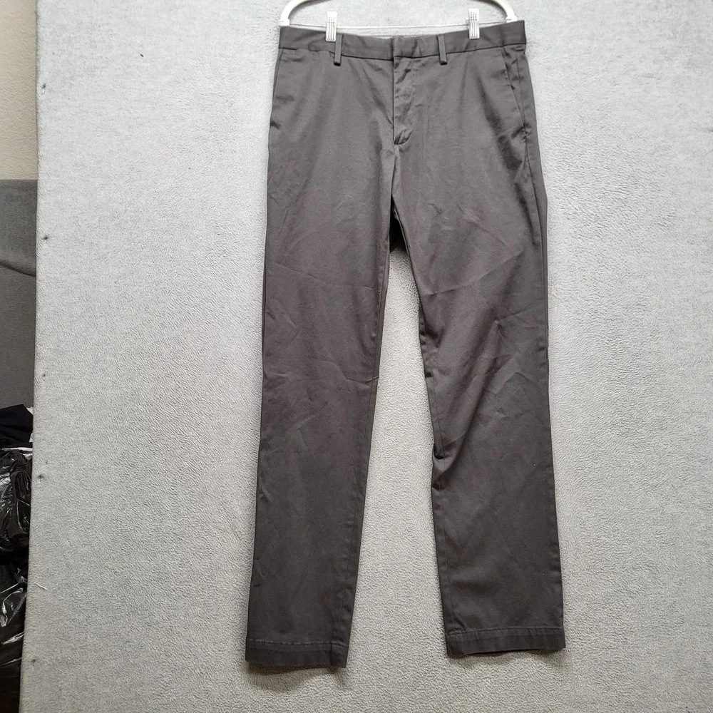 Banana Republic Men Pants 34X34 Charcoal Chino Twill Aiden Slim Fit 32